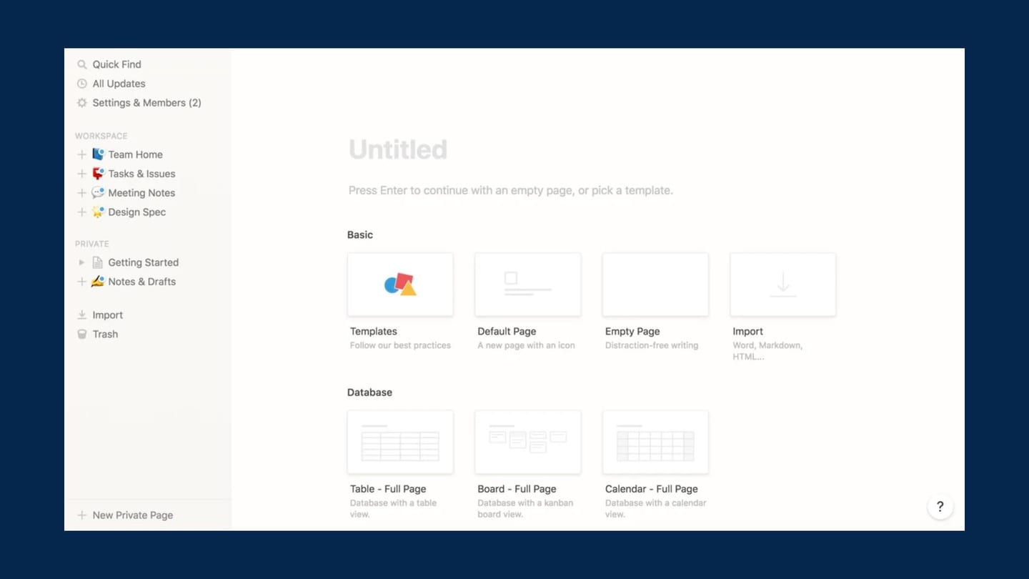 default empty states for product