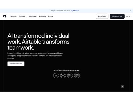 Airtable homepage capture