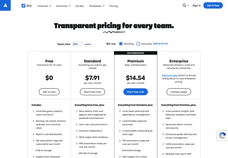 Atlassian pricing capture
