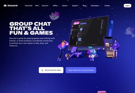 Discord homepage capture