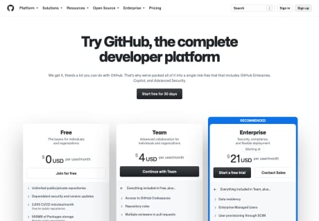 GitHub pricing capture