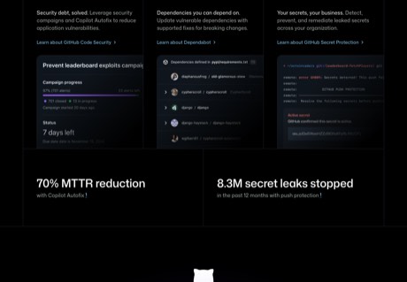 GitHub homepage capture