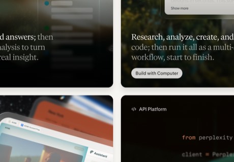 Perplexity homepage capture