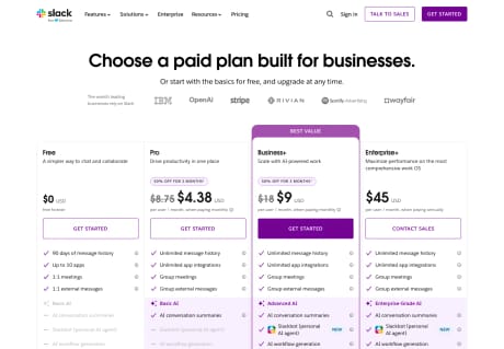 Slack pricing capture