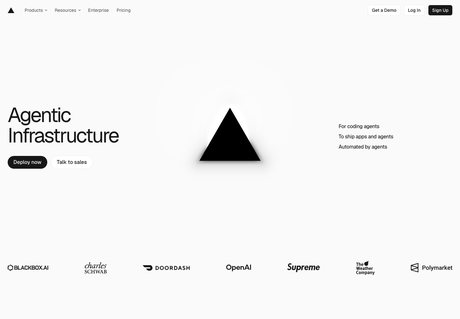 Vercel homepage capture